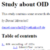 OID DER Converter and OID Study